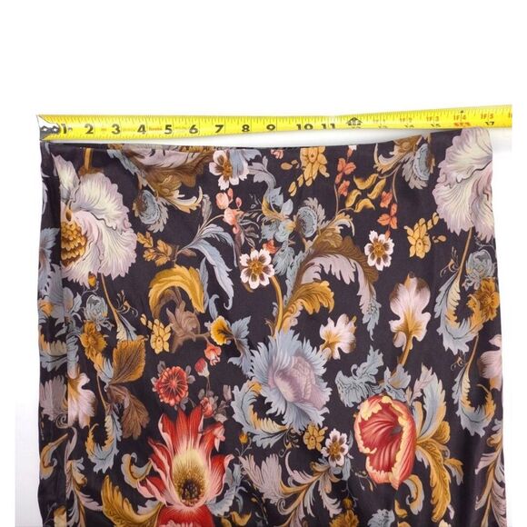 Anthropologie Tilda Maxi Slip Skirt Side-Slit Black Multi Size L - Picture 9 of 12